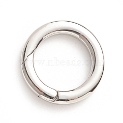 Tarnish Resistant 304 Stainless Steel Spring Gate Rings, O Rings, Stainless Steel Color, 6 Gauge, 25.5x4mm, Inner Diameter: 17.5mm(STAS-I133-14C)