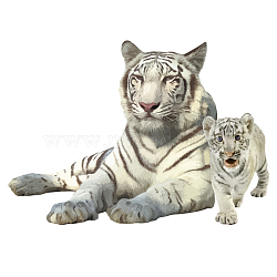 PVC Wall Stickers, Wall Decoration, Tiger, 800x390mm, 2pcs/set(DIY-WH0228-899)