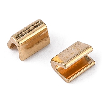 Clothing Accessories, Brass Zipper On The Top of The Plug, Light Gold, 5x4x3.5mm