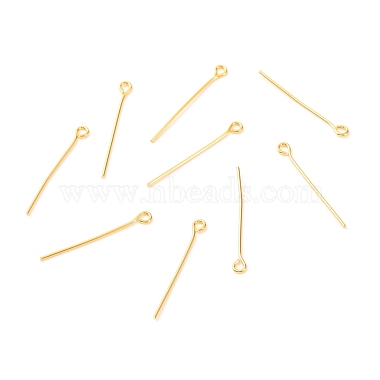 2.4cm Real 18K Gold Plated Brass Eye Pins
