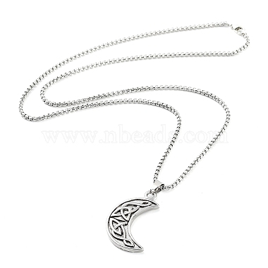 Tibetan Style Alloy Pendant Necklaces(NJEW-P284-04AS)-2