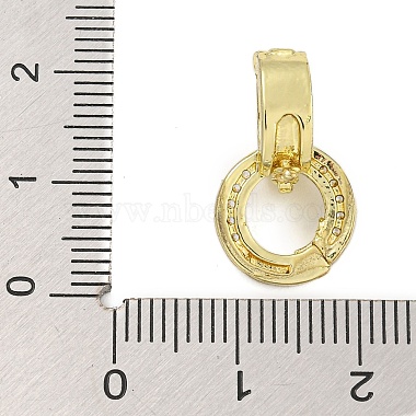 anneau rond plaqué en laiton micro pavé avec fermoirs torsadés en zircone cubique transparente(KK-F876-07G-02)-3