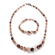 Colliers de perles gradués en quartz naturel et ensembles de bijoux de bracelets extensibles(SJEW-H304-01B)-1