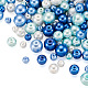 Cheriswelry 12 Stränge 12 Stil backen bemalte perlisierte Glasperlen runde Perlenstränge(HY-CW0001-02)-2