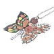 カラフルな蝶の天使のアクリルペンダントの装飾(RJEW-E007-03P-07)-3