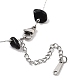 Natural Obsidian Nuggets Link Chain Necklaces(NJEW-H041-06P-04)-3