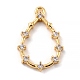 Eco-Friendly Brass Micro Pave Clear Cubic Zirconia Pendants(ZIRC-C027-09G-RS)-1