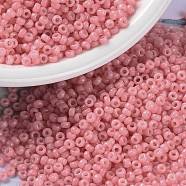 MIYUKI Round Rocailles Beads, Japanese Seed Beads, (RR4465) Duracoat Dyed Opaque Guava, 15/0, 1.5mm, Hole: 0.7mm, about 27777pcs/50g(SEED-X0056-RR4465)