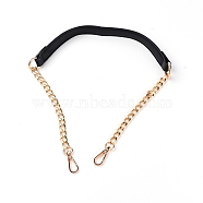 PU Leather with Alloy Bag Handles, with Swivel Clasps, for Bag Chain Replacement Accessories, Black, 1000x20mm, Links: 13x9x2.5mm, Swivel Clasps: 39x14x6mm(FIND-WH0072-19)