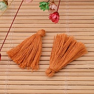 Cotton Thread Tassels Pendant Decorations, Goldenrod, 25~31x5mm, about 39~47pcs/bag(NWIR-P001-03P)