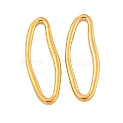 304 Stainless Steel Linking Rings, Irregular Teardrop, Golden, 30.5x11x2.5mm, Inner Diameter: 26x6.5mm(STAS-A095-05B-G)