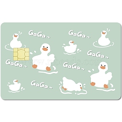 PVC Plastic Waterproof Card Stickers, Self-adhesion Card Skin for Bank Card Decor, Rectangle, Duck, 186.3x137.3mm(DIY-WH0432-031)