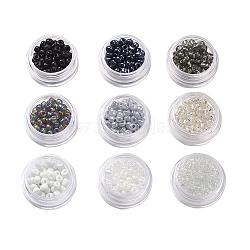 Glass Seed Beads, Round, Mixed Color, 4mm, Hole: 1.5mm(DIY-X0272-4mm-01)