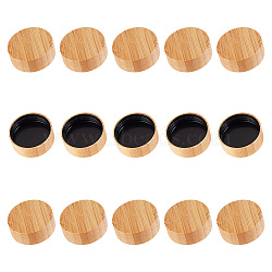 Spice Jars Lids, Bamboo Spice Lid Fits 4 Oz Square Spice Jars, Moccasin, 46x17mm, Inner Diameter: 39.5mm(WOOD-WH0027-88)