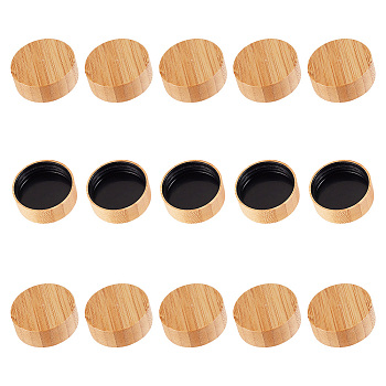 Spice Jars Lids, Bamboo Spice Lid Fits 4 Oz Square Spice Jars, Moccasin, 46x17mm, Inner Diameter: 39.5mm