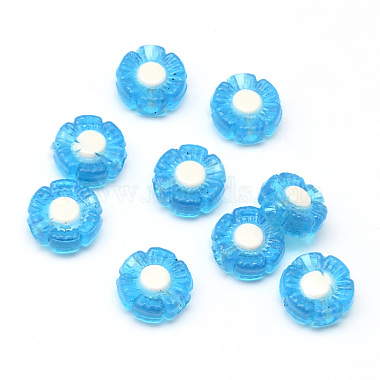 Transparent Flower Acrylic Beads(TACR-Q007-04)-2