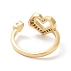 Colorful Cubic Zirconia Heart Open Ring(RJEW-P032-32G)-3