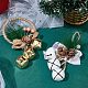 Gorgecraft 2шт. 2 стили рождественские украшения с подвесками в виде колокольчиков(HJEW-GF0001-34)-4