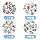 40Pcs 4 Styles Antique Silver Plated Alloy Synthetic Turquoise Pendants(FIND-HY0001-65)-3