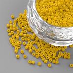 Opaque Glass Bugle Beads, Gold, 1~2x1.5~2mm, Hole: 0.5mm, about 100g/bag, about 5000pcs/bag(SEED-R043-03)