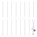 925 Sterling Silver Flat Head Pins, with Suede Fabric Square Silver Polishing Cloth, Silver, 39~40x0.5mm, Head: 1.5mm, 30pcs(STER-UN0001-15A)