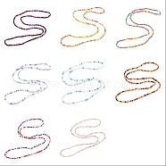8Pcs 8 Colors Waist Beads, Sparkling Glass Seed Stretch Body Chain, Fashion Bikini Jewelry for Women, Mixed Color, 31-1/2~32-1/4 inch(80~82cm), 1pc/color(AJEW-SZ0002-25)