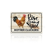 UV Protected & Waterproof Aluminum Warning Signs, Rise and Shine MOTHER CLUCKERS, Colorful, 30x20cm, Hole: 4mm(AJEW-WH0111-K26)