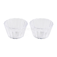 Mini Plastic Simulated Egg Tart Cup, Miniature Landscape Kitchen Model Dollhouse Accessories Decorations, Clear, 37x21mm(DJEW-C005-02A)