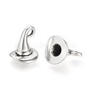 Tibetan Style Alloy Charms, Cadmium Free & Lead Free, Witch Hat Charms, Antique Silver, 11x11mm, Hole: 2mm(TIBE-YW0001-42)
