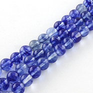 Blue Watermelon Stone Glass Beads Strands, Round, 6mm, Hole: 1mm, about 62pcs/strand, 15.7 inch(G-R342-6mm-17)