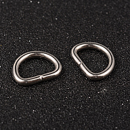 Tarnish Resistant 304 Stainless Steel D Rings, Buckle Clasps, For Webbing, Strapping Bags, Garment Accessories, Stainless Steel Color, 15x19x3mm(X-STAS-M251-02)