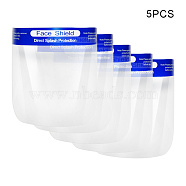 Adjustable Safety Face Shield, Full Protection Cap Wide Visor, Transparent Resistant Spitting Anti Fog Anti-splash Lens, Clear, 23x32cm, 5pcs/bag(JX006A)