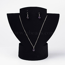 Velvet Jewelry Display Stands, Necklace Bust Display Stand, 22.6x21.5cm(A2CDE021)