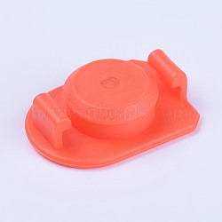 Plastic End Caps, Glue Dispensing Industrial Syringe Barrel End Cover, Orange, 28x21x7.5mm, Knob: 16mm In Diameter(TOOL-WH0103-15)