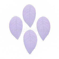 Polyester Organza Fabric Big Pendants, For DIY Jewelry Making Crafts, Leaf, Medium Purple, 40x23mm, Hole: 0.5mm(FIND-S322-001A-05)