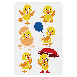 PET Hollow Out Drawing Painting Stencils, for DIY Scrapbook, Photo Album, Duck Pattern, 400x600mm(DIY-WH0427-0012)
