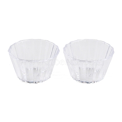 Mini Plastic Simulated Egg Tart Cup, Miniature Landscape Kitchen Model Dollhouse Accessories Decorations, Clear, 37x21mm(DJEW-C005-02A)