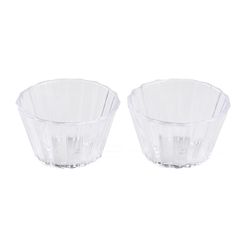 Mini Plastic Simulated Egg Tart Cup, Miniature Landscape Kitchen Model Dollhouse Accessories Decorations, Clear, 37x21mm