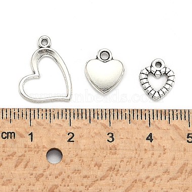 Mixed Tibetan Style Alloy Heart Pendants(TIBEP-X0004-01-AS)-4