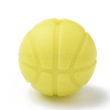 Yellow Sports Goods Silicone Beads