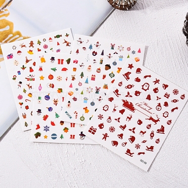 Christmas Nail Stickers Decals(MRMJ-R128-SD-M)-6