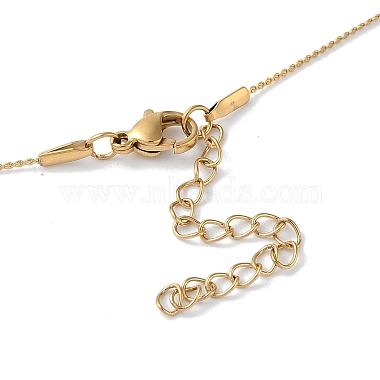 Ionenplattierung (IP) 304 Halsketten mit rundem Kugelanhänger aus Edelstahl für Damen(NJEW-D056-01A-01G)-3