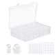 Rectangle Plastic Organizer Storage Grid Bead Containers(CON-WH0100-80)-1