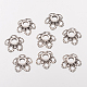 5-Petal Flower Tibetan Silver Fancy Bead Caps(AA484)-1