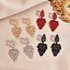 4 Pairs 4 Colors Alloy Dangle Stud Earrings for Women(EJEW-AN0003-92)-7