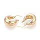 Brass Hoop Earrings(KK-T080-94G)-2