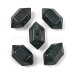 Natural Moss Agate Beads, Faceted, Hexagonal Double Terminated Point Bullet Beads, 14~17x8~9x8~9mm, Hole: 1.5mm(GG-CBA3EE1-03A)