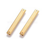 201 Stainless Steel Links connectors, Rectangle, Golden, 25x3.5x1mm, Hole: 1mm(STAS-L221-21G)