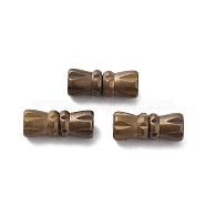 Brass Screw Clasps, Antique Bronze, 12x5mm, Hole: 0.5mm(KK-C2965-AB)
