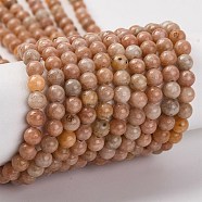 Natural Orange Quartz Beads Strands, Round, 4mm, Hole: 1mm, about 96pcs/strand, 16.34''(41.5cm)(G-P551-A01-01)